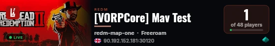 [VORPCore] Mav Test live status badge