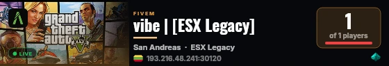 vibe | [ESX Legacy] live status badge