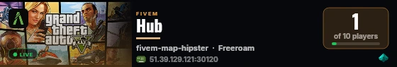 Hub live status badge