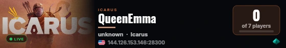 QueenEmma live status badge