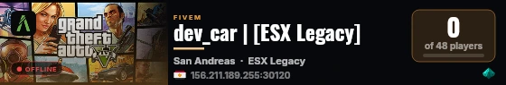 dev_car | [ESX Legacy] live status badge