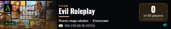 Evil Roleplay live status badge