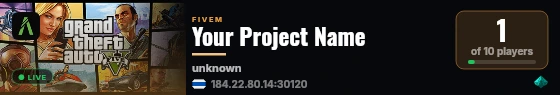 Your Project Name live status badge