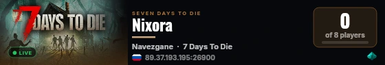 Nixora live status badge