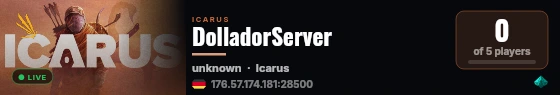 DolladorServer live status badge