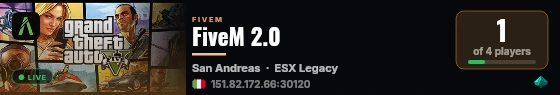 FiveM 2.0 live status badge