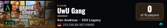 UwU Gang live status badge