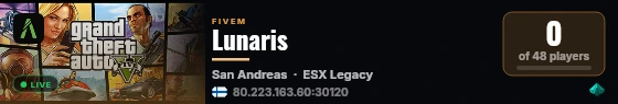 Lunaris live status badge