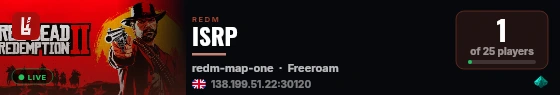 ISRP live status badge