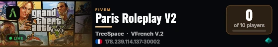 Paris Roleplay V2 live status badge