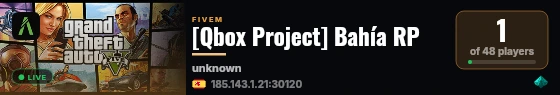 [Qbox Project] Bahía RP live status badge