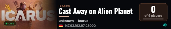 Cast Away on Alien Planet live status badge