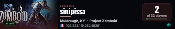 sinipissa live status badge