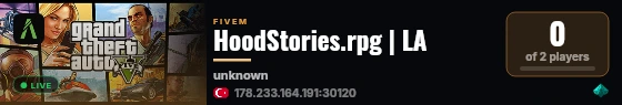 HoodStories.rpg | LA live status badge
