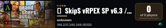 ☀️  SkipS vRPEX SP v6.3 / Adquira a sua em: discord.gg/ZzjSfmdaVG 🌟 live status badge