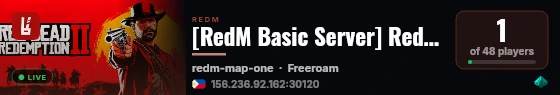 Redmtest built with RedM Basic Server! live status badge