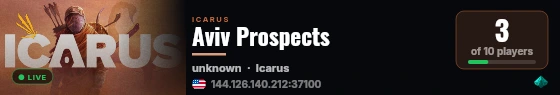 Aviv Prospects live status badge