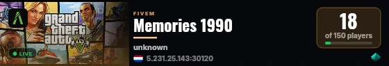 Memories 1990 live status badge