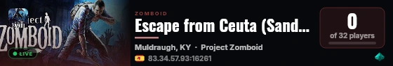 Escape from Ceuta (Sandbox | PVE | Mods) live status badge