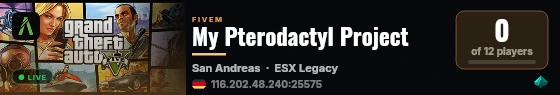 My Pterodactyl Project live status badge