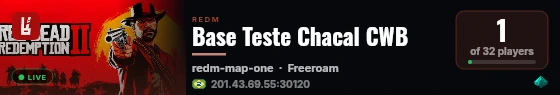 Base Teste Chacal CWB live status badge