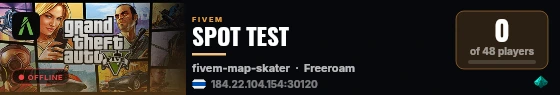 SPOT TEST live status badge