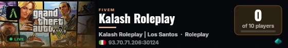 Kalash Roleplay live status badge