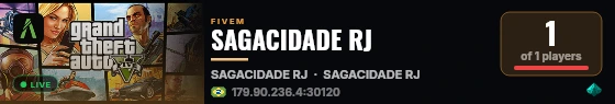SAGACIDADE RJ live status badge