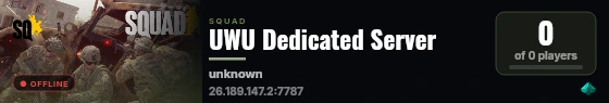 UWU Dedicated Server live status badge