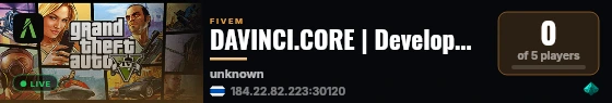 DAVINCI.CORE | Development live status badge