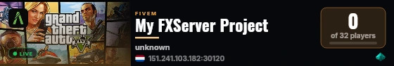 My FXServer Project live status badge