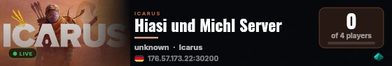 Hiasi und Michl Server live status badge
