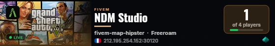 NDM Studio live status badge