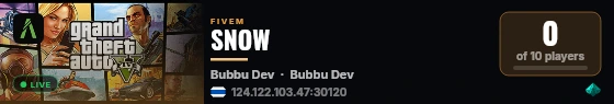 SNOW live status badge