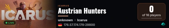 Austrian Hunters live status badge