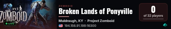 Broken Lands of Ponyville live status badge
