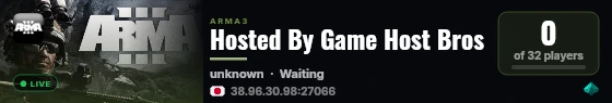 Hosted By Game Host Bros live status badge
