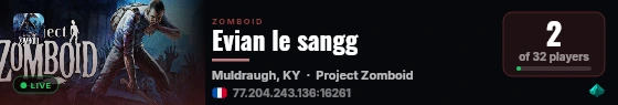 Evian le sangg live status badge
