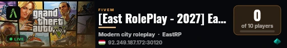 [East RolePlay - 2027] EastRP live status badge