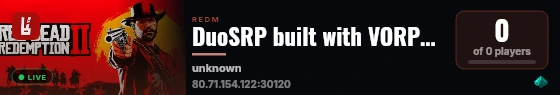 DuoSRP built with VORPCore! live status badge