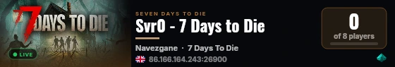 Svr0 - 7 Days to Die live status badge
