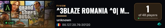 ^3BLAZE ROMANIA ^0| Medium Roleplay live status badge