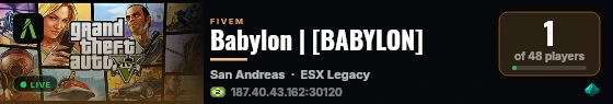 Babylon | [BABYLON] live status badge