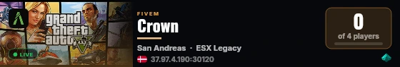 Crown live status badge