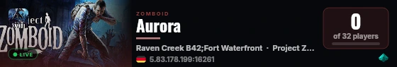 Aurora live status badge