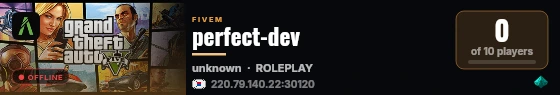 perfect-dev live status badge