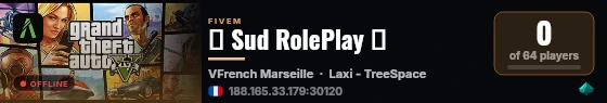 🌟 Sud RolePlay 🌟 live status badge