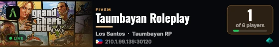 Taumbayan Roleplay live status badge