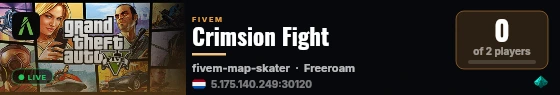 Crimsion Fight live status badge