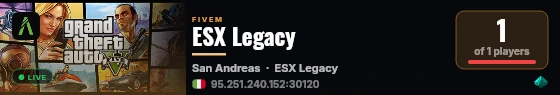 ESX Legacy live status badge